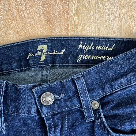 7 FOR ALL MANKIND Gwenevere high waist jeans size 25 - Picture 6 of 7